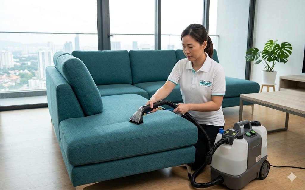 professional sofa deep cleaning extraction in puchong subang jaya shah alam selangor malaysia