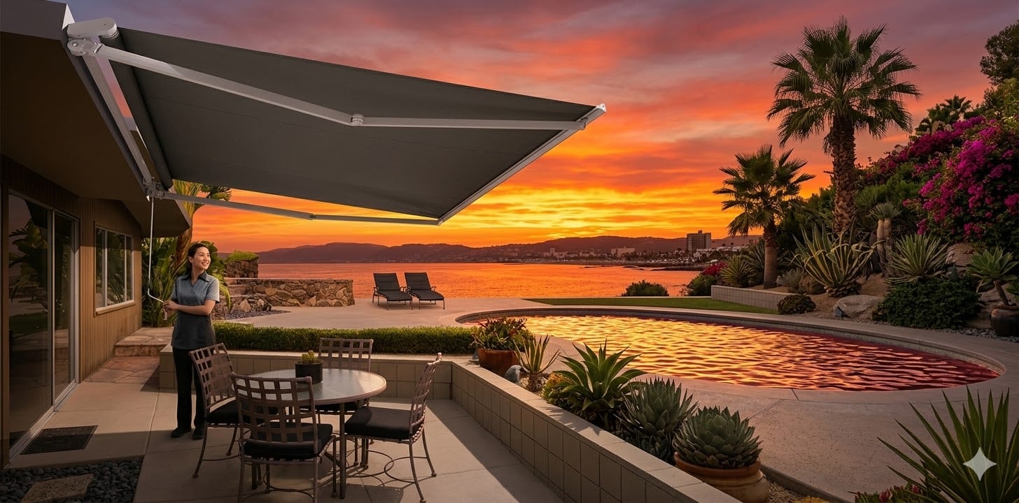 Outdoor blinds and retractable awning supply installation — Nine Illusion Design Puchong Klang Valley