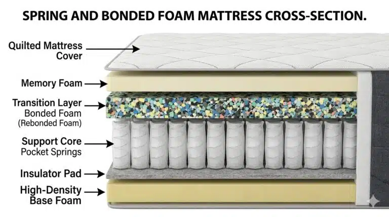 Spring and bonded foam mattress cleaning