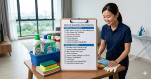 cleaning supplies checklist before part time maid service session in malaysia
