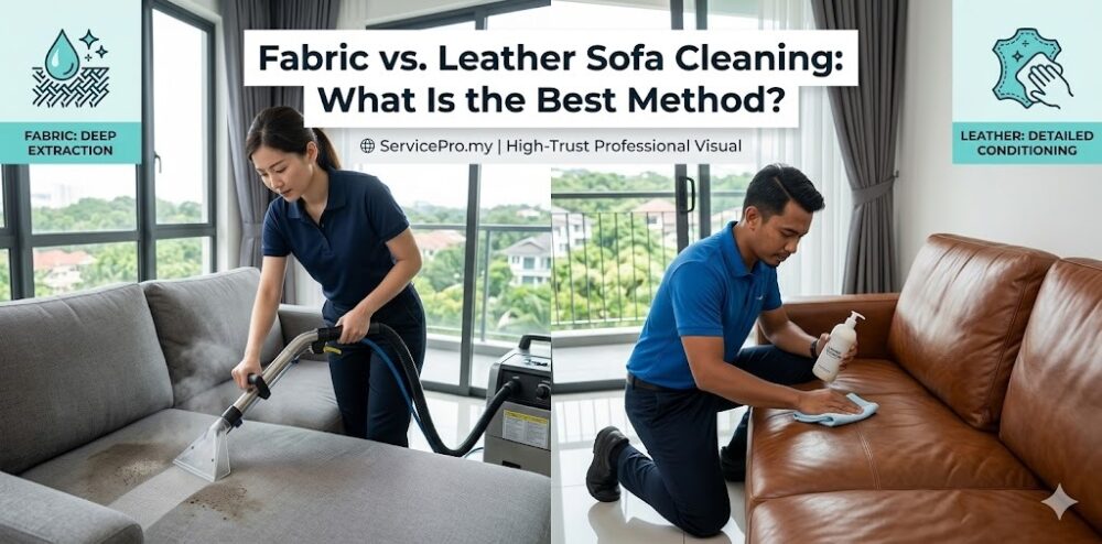 fabric vs leather sofa cleaning what is the best method