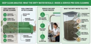 what the dirty water tells you after sofa deep cleaning