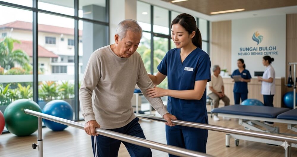 physiotherapy neurological rehabilitation elderly patient Malaysia Sungai Buloh
