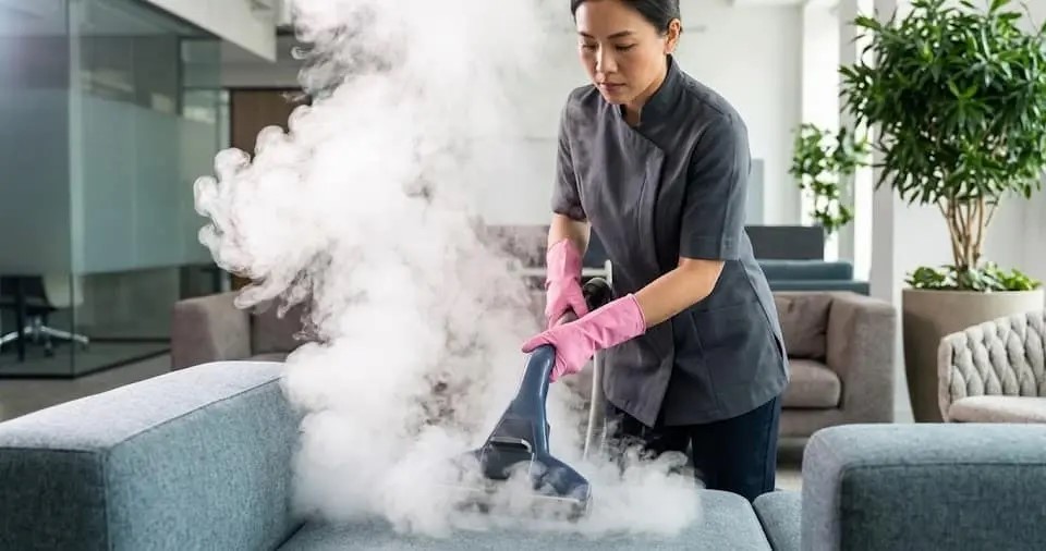 Fabric sofa hot water extraction deep cleaning in a Petaling Jaya Section home