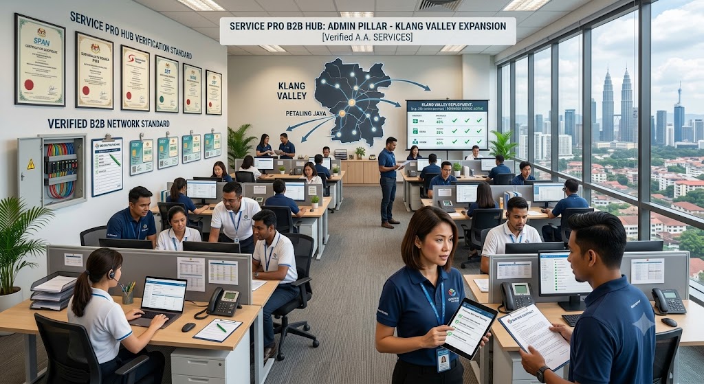 Back-office administration and outsourcing team at work in Petaling Jaya Malaysia — Service Pro B2B Hub admin pillar expanding Klang Valley