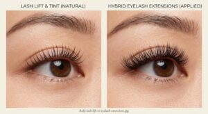 body lash lift vs eyelash extensions