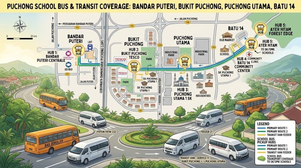 body school bus transport coverage bandar puteri bukit puchong