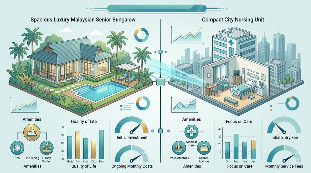 Spacious single-storey bungalow care facilities in Taiping offer high-quality care at a fraction of the cost in Singapore.