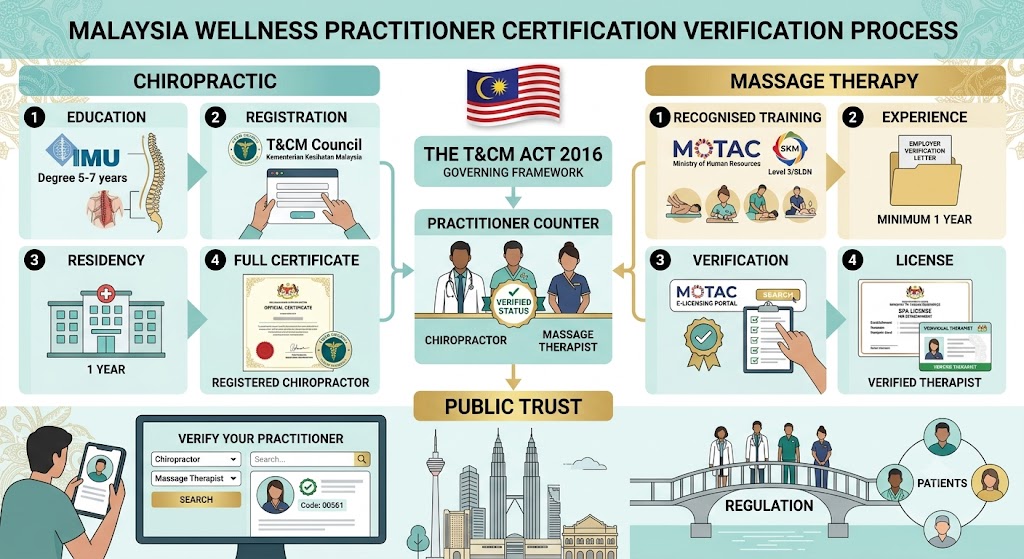 Chiropractic and massage therapy certification verification process for wellness practitioners in Malaysia — Service Pro Wellness Hub