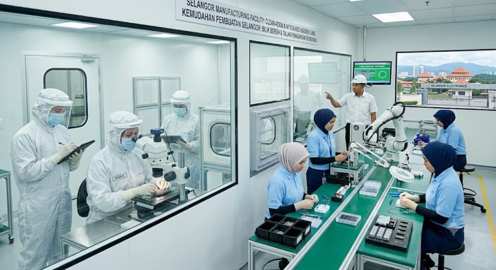 Clean-room and assembly line operators supplied by Lonson at a Selangor manufacturing facility