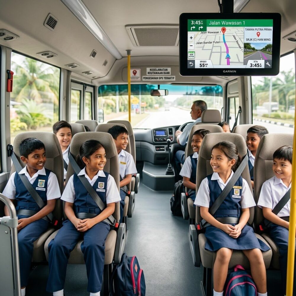 Checking school van safety standards in Malaysia before booking a transporter