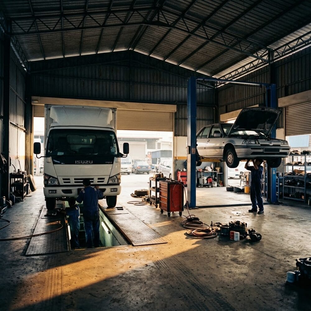 Verified car and commercial vehicle workshop bay in the Klang Valley Malaysia - Service Pro Automotive Hub