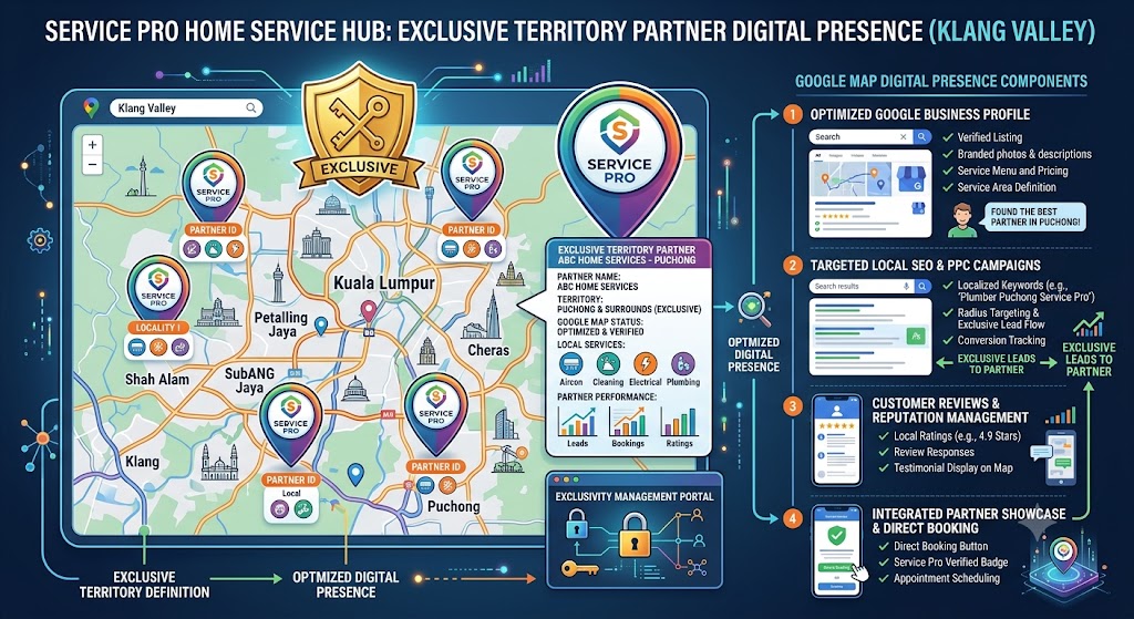 Service Pro Home Service Hub exclusive territory partner digital presence schema markup Malaysia contractor