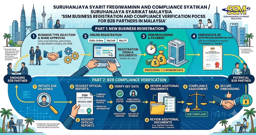 Business registration and licensing verification process for B2B service partners in Malaysia — Service Pro B2B Hub partner vetting protocol